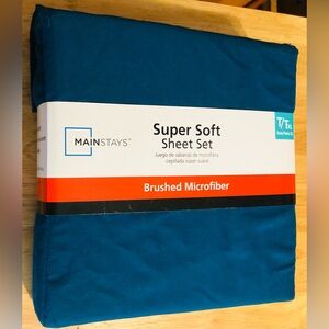 Brand New Mainstays Super Soft Brushed Microfiber Twin/Twin XL Sheet Set - Teal
